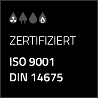 ISO 9001 und DIN 14675 zertifiziert